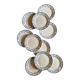 Set of 10 old flat plates in iron earth, model Noisette de Sarreguemines
