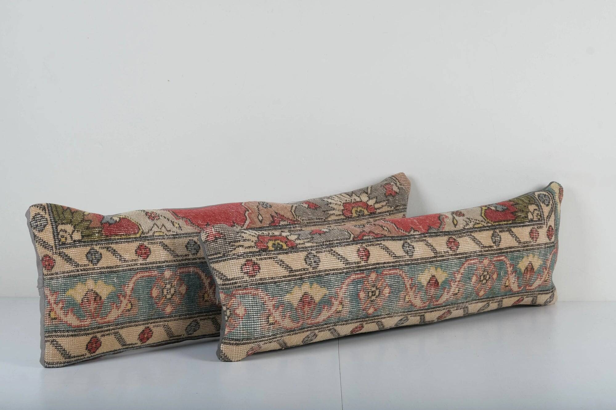 Set of 2 vintage Turkish cushion covers 25x86 cm