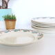 Set of 8 flat plates Moulin des Wolves, Holly motif