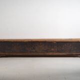 Antique long trunk painted with floral motifs (Year 1876) #1