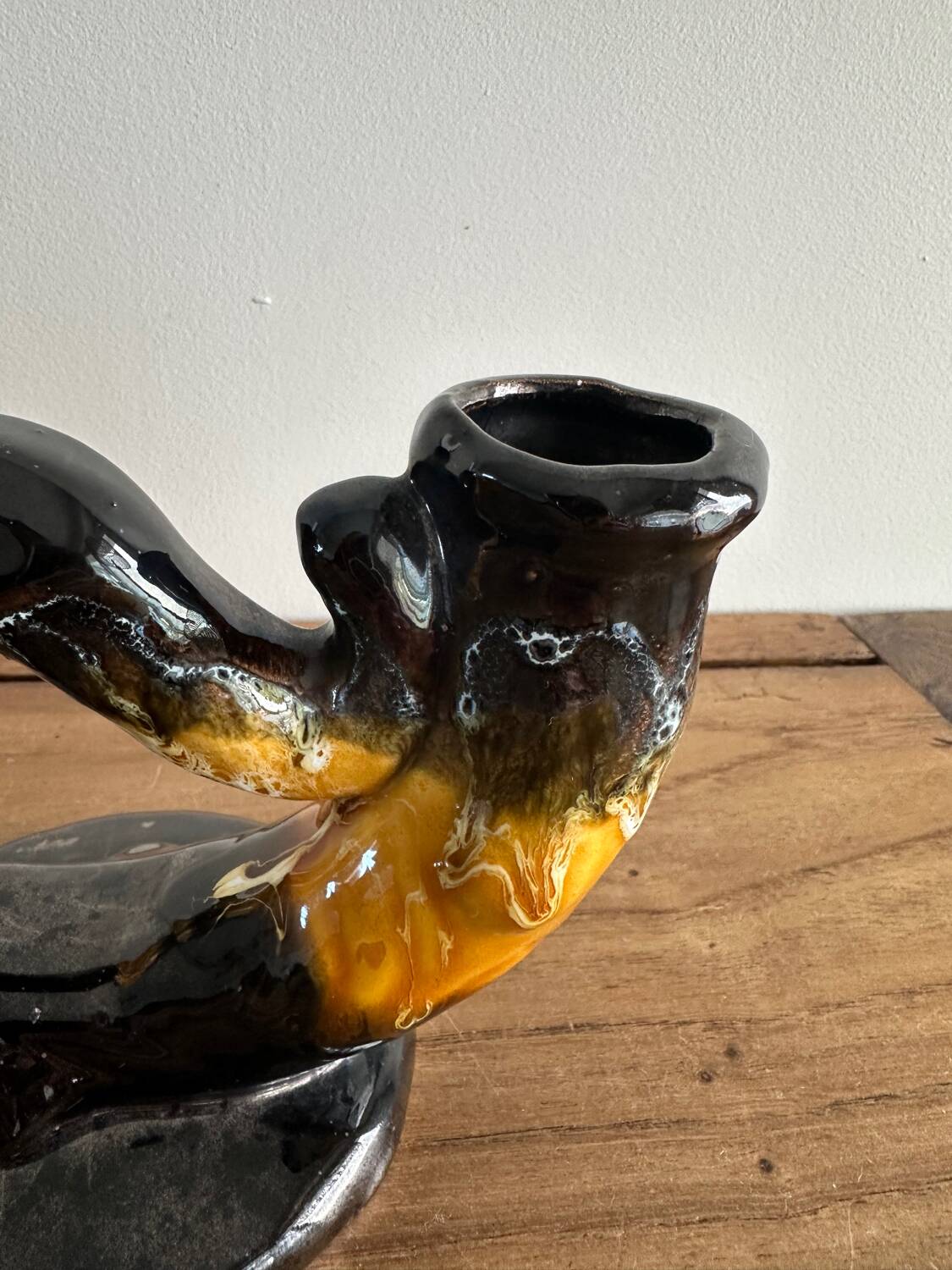 Double ceramic candle holder