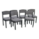 Chaises baumann vintage des années 60 tapissées. ensemble de 6 chaises anciennes estampillées bauman