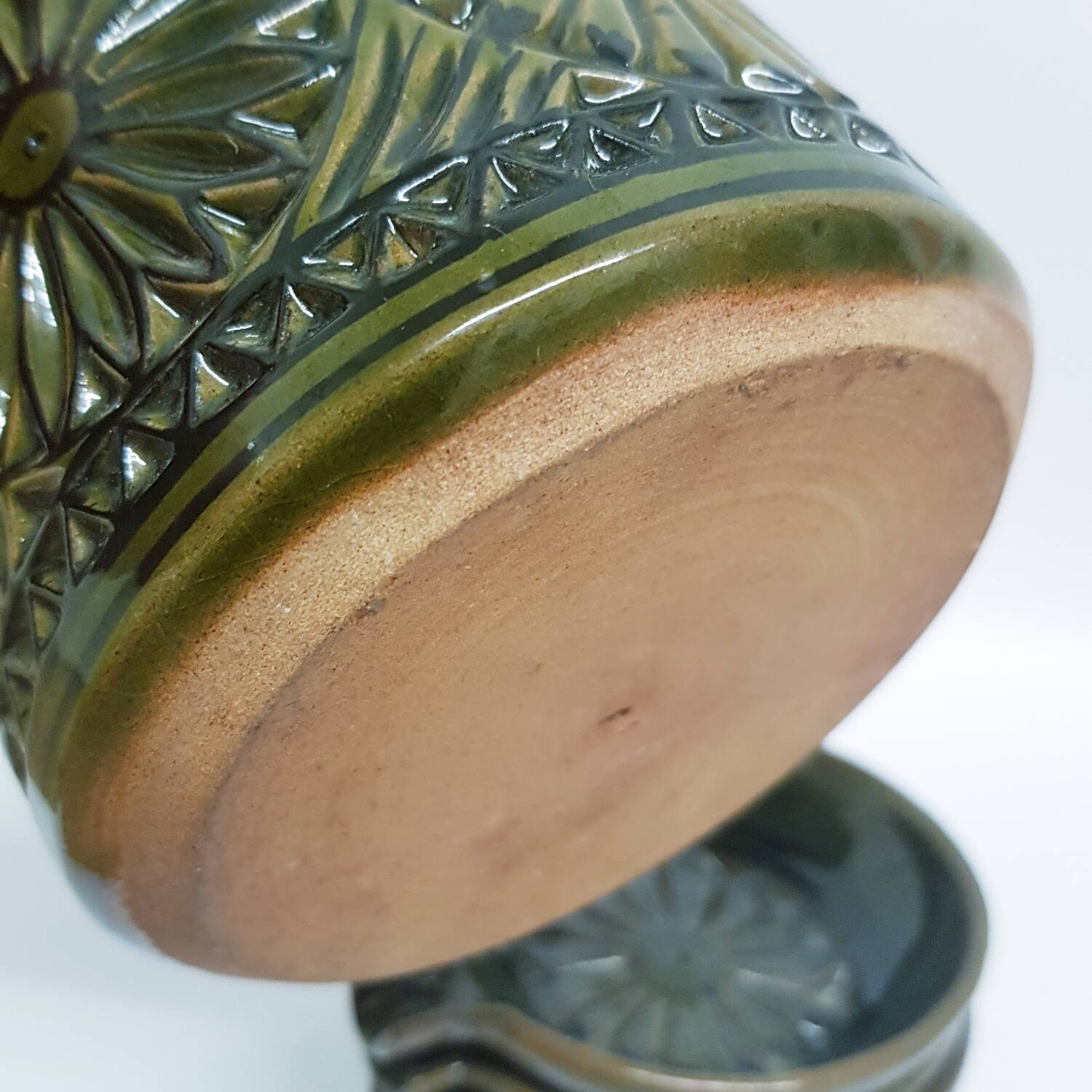 1970's pottery ashtray set