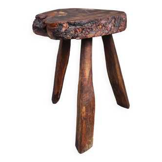 Brutalist stool French popular art 1950