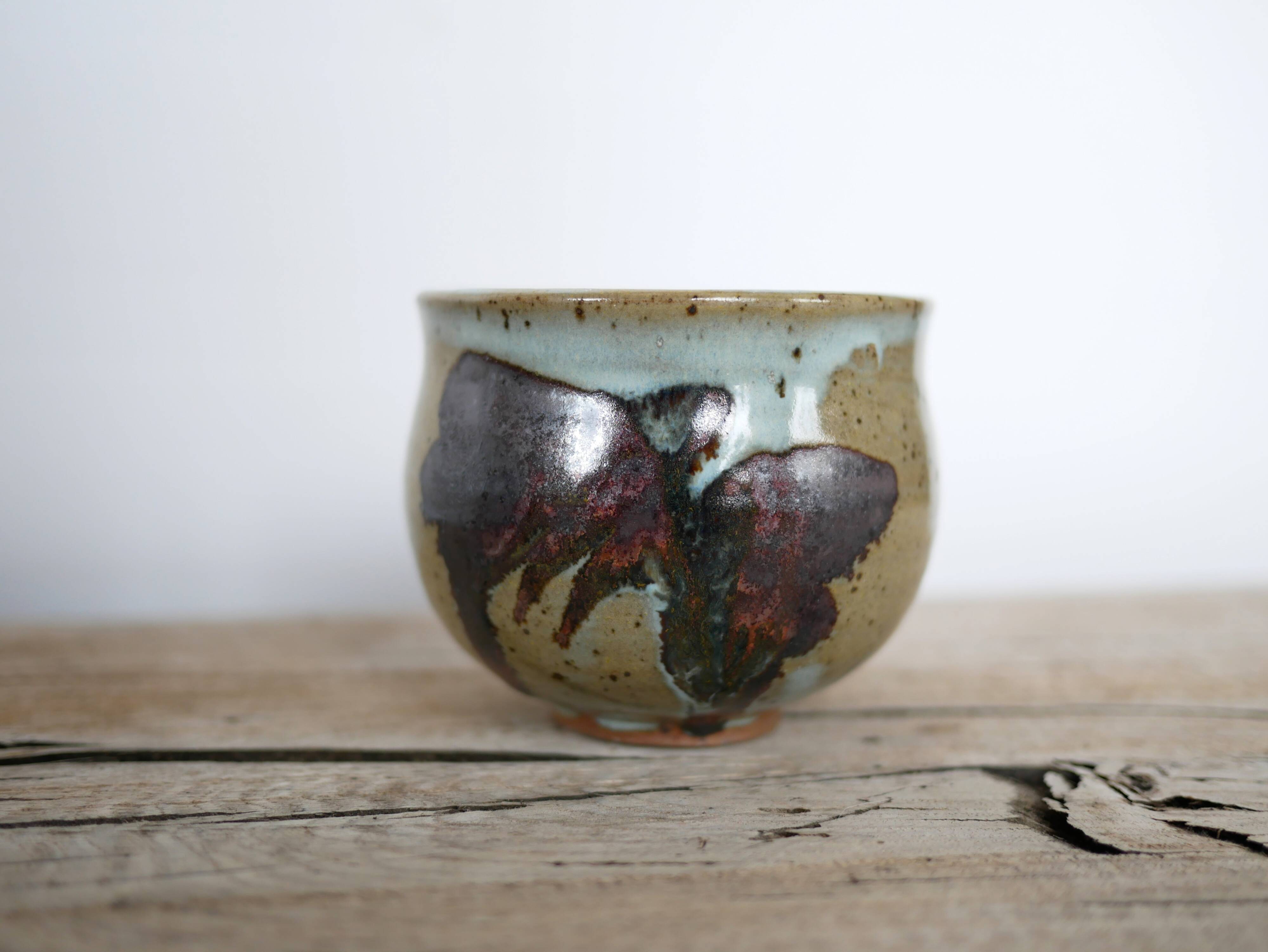 Series of 5 vintage stoneware cups