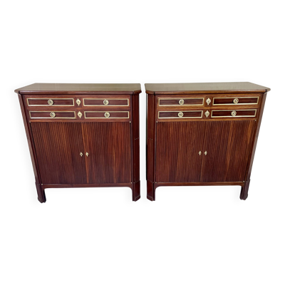 Paire de buffets style Louis XVI en acajou