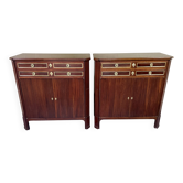 Pair of Louis XVI style mahogany sideboards
