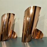 Pair of vintage brass wall lamps 1970