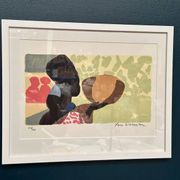 Original Swedish Color Lithograph – “Woman” by Lars Norrman – Signed