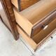 Small chest of drawers with 4 drawers — solid wood, Art Deco patterns, France 1950s