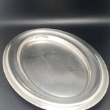Plat en métal argenté avec coupelles compartimentées en verre