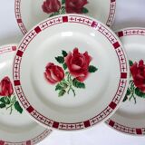 4 flat plates of Digoin Sarreguemines saverne model 220541