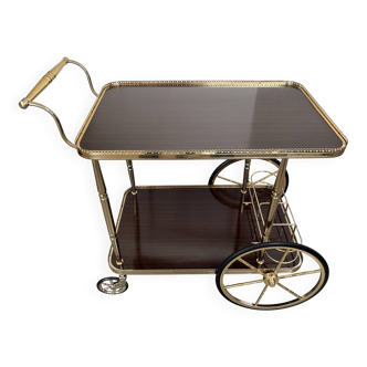 Rolling dessert cart - Vintage bar cart - Hollywood Regency style