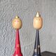Imperial couple two kokeshis dolls circa 1970 Japan