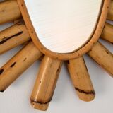 Freeform bamboo mirror 1960s