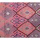 1970s vintage Turkish hand-knotted wool cotton pink runner rug 87x395