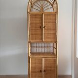 Storage unit, rattan bookcase, 1970
