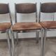 Suite de 4 chaises années 70 métal chromé et velours