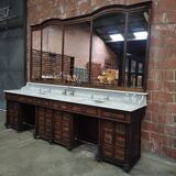 1930s Barber Cabinet | Double Salon Unit with Marble & Mirror