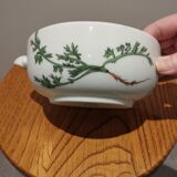 Dish with its lid in Paris porcelain