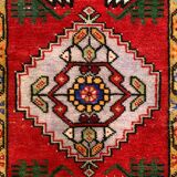 Small Vintage Turkish Rug 103x52 cm, Short Runner, Tribal, Shabby, Mini Carpet