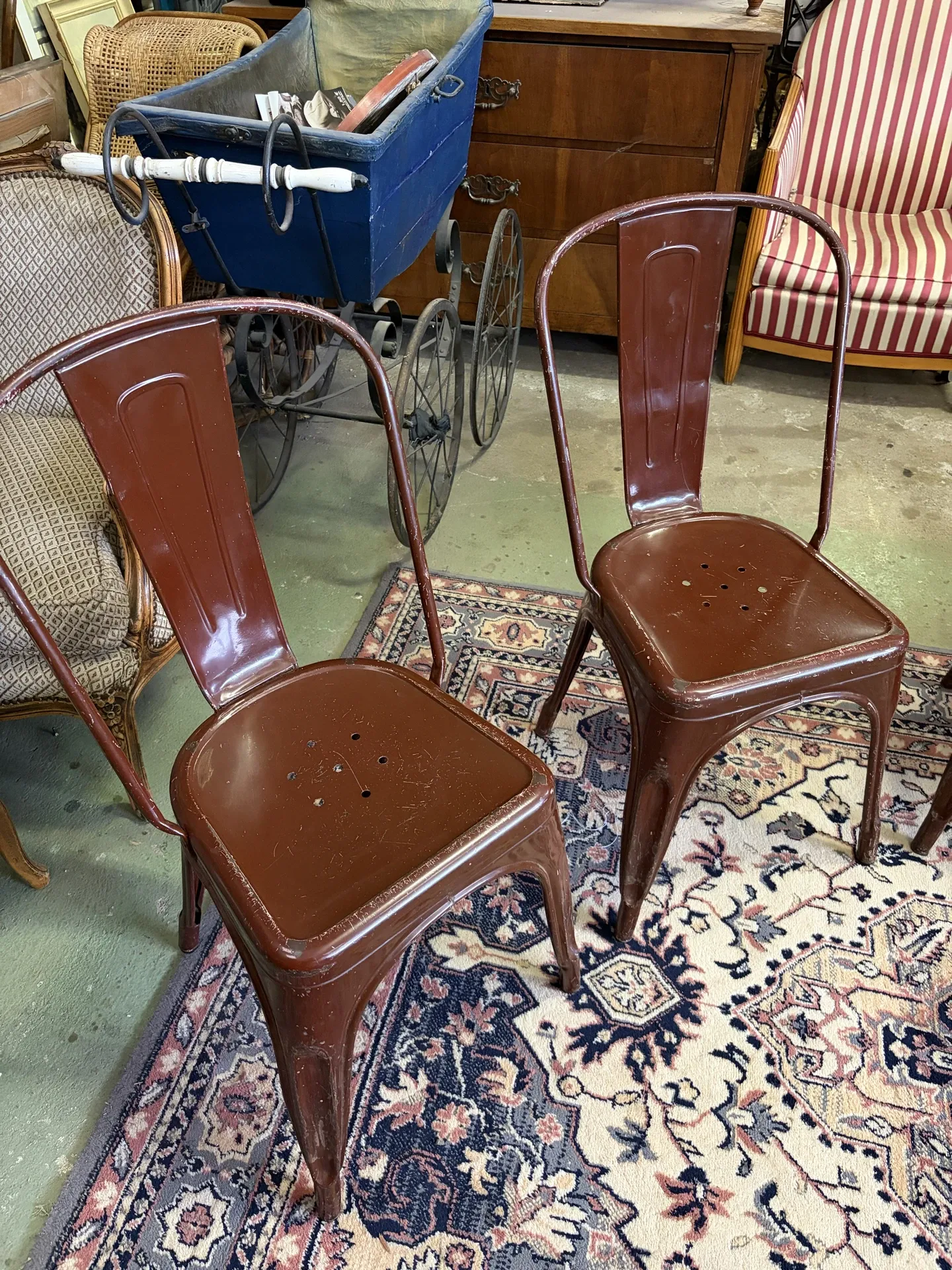 Lot de 4 chaises tolix