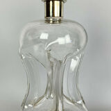 Blown glass carafe and silver frame
