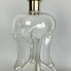 Blown glass carafe and silver frame