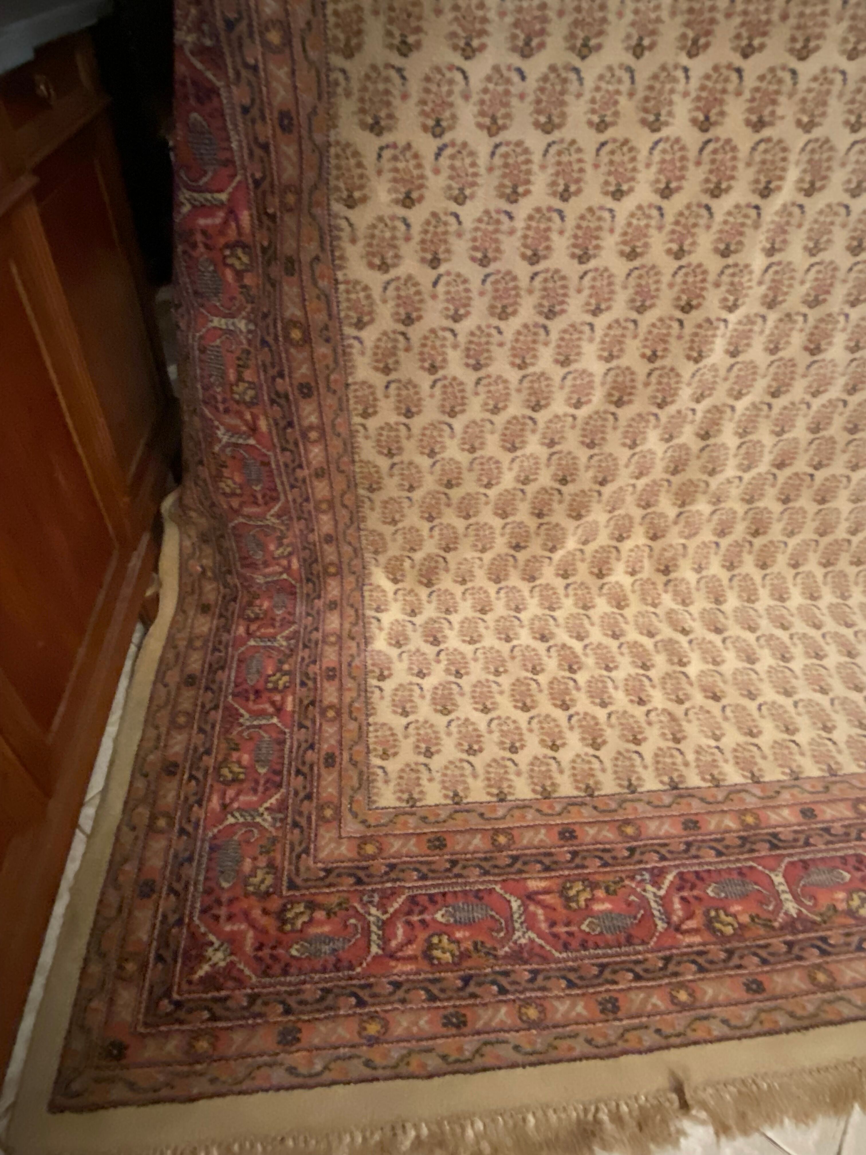 Oriental wool rug entirely handmade