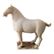 Large Tang-style horse in crackled ceramic 40 cm