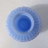 old blue opaline Art Deco ball vase 1920-1930