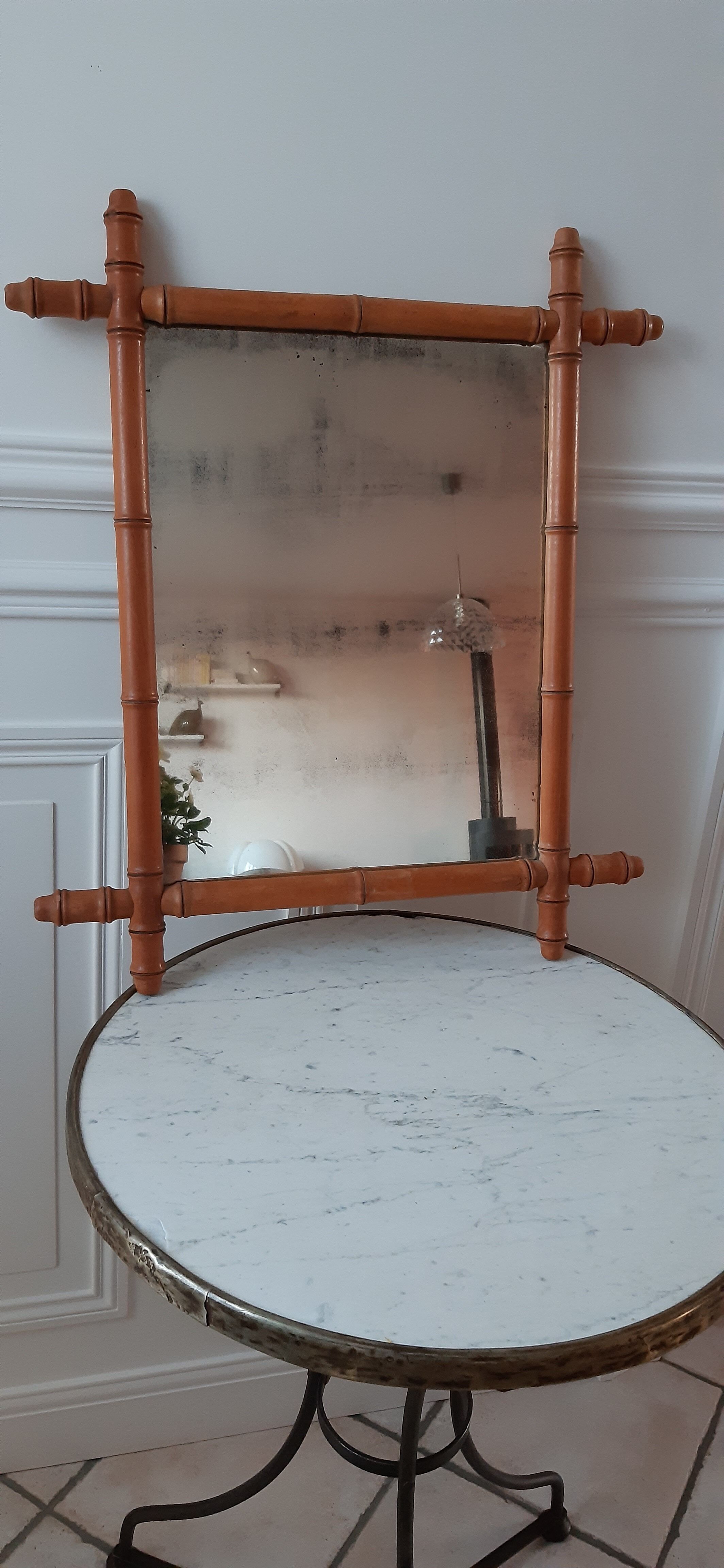 Bamboo barber mirror 20s