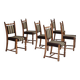 1970s, set 6 pcs of Danish dinning chairs, original good condition, oak wood.