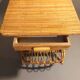 Bedside table magazine rack rattan and bamboo vintage 1960/1970.