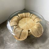 Vivai del sud “flower” rattan coffee table