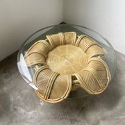 Vivai del sud “flower” rattan coffee table