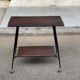 Desserte scandinave vintage en bois et acier