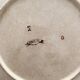 Antique polychrome ironstone plate with bird motif "Aquatic" SF&co