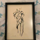 Original drawing signed C. La Salle - Stylised nude - 20th century.