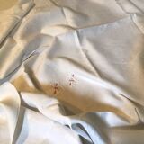 Square linen tablecloth marked RA