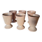 Set of 6 stoneware mazagran