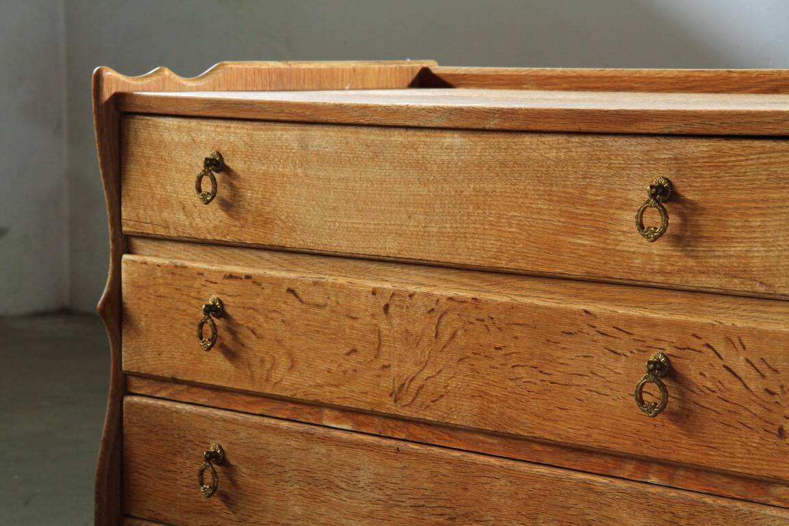 Vintage Danish modern oak dresser attributed to Kjærnulf, 1960s