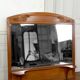 Important carved oak mirror, Art Nouveau, Circa 1910