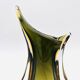 Murano Vase Flavio Poli Seguso Sommerso Green Amber Design 1950s