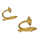 Pair of brass candle wall sconces, neoclassical style