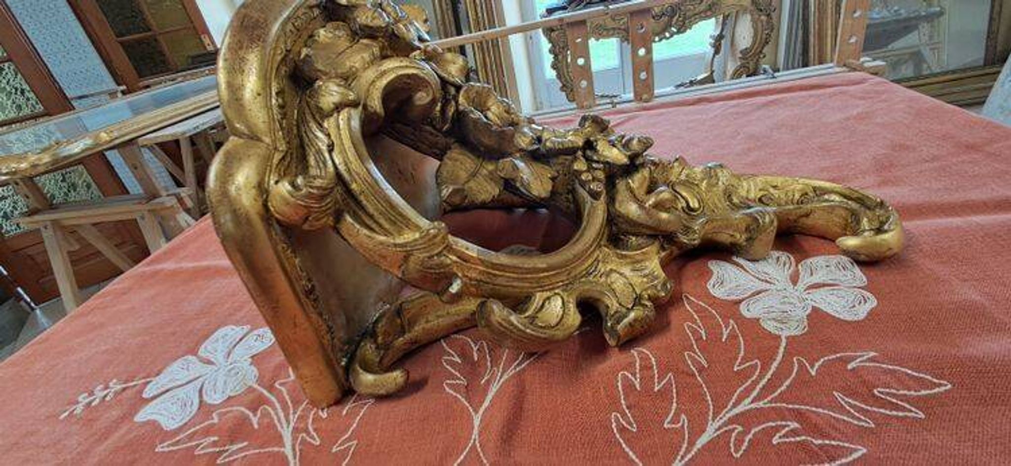 Pair of 19th century wall consoles 33x30