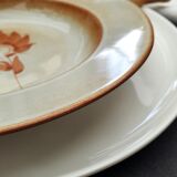 Série de 9 assiettes creuses grès de l'étang