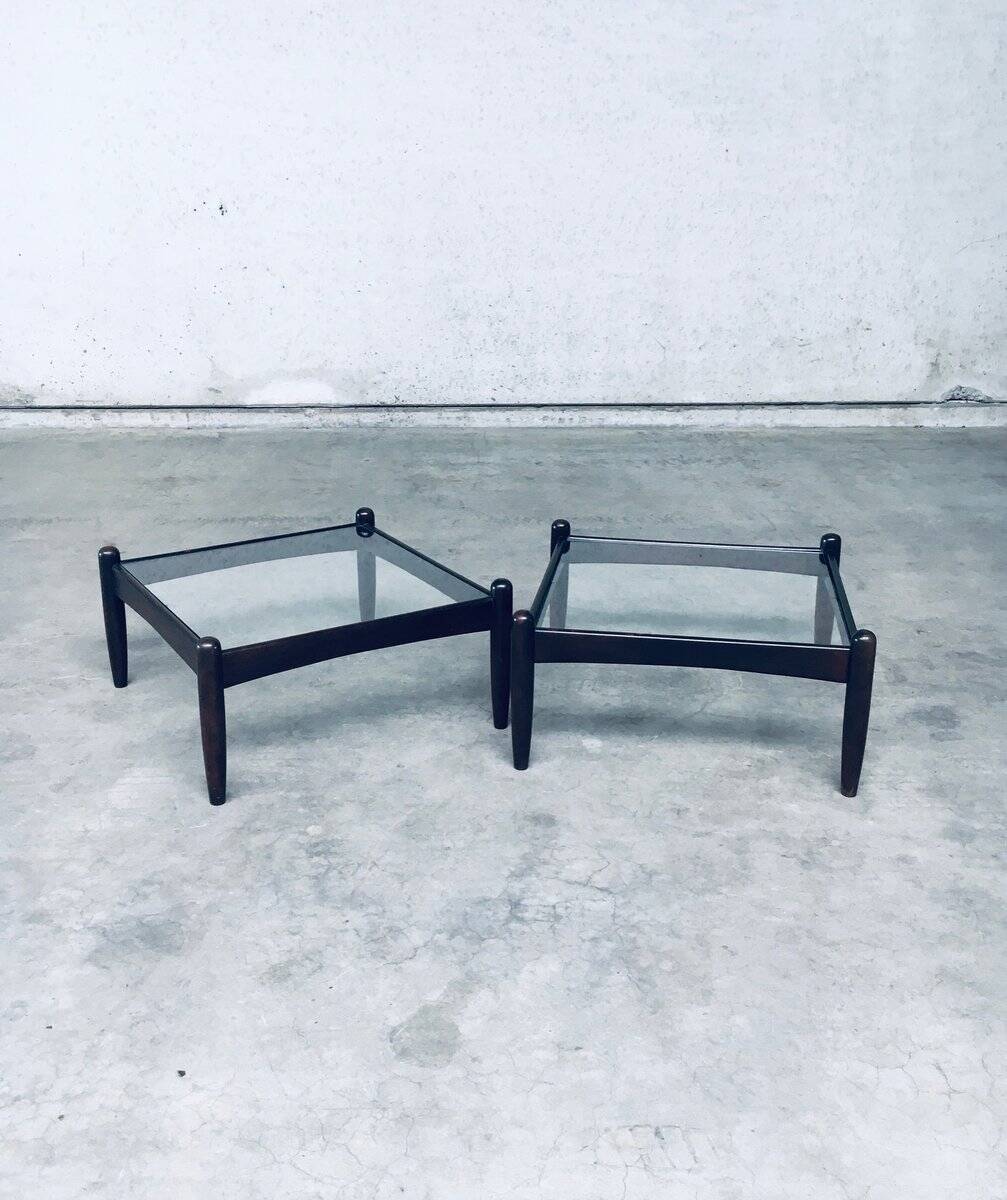Mid-Century Modern Design Low Side Table Set, Sweden, 1960s, Set of 2