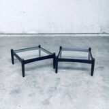 Mid-Century Modern Design Low Side Table Set, Sweden, 1960s, Set of 2