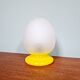 Lampe de table oeuf en verre bullé, années 70